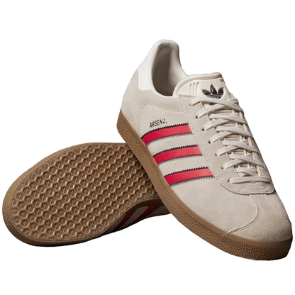 Men's Adidas Gazelle Arsenal Terrace Icons Shoes - Off White/Better Scarlet/Night Sky