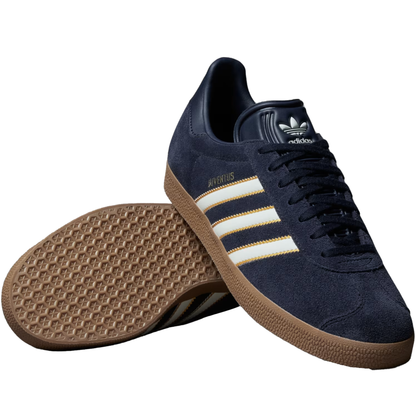 Men's Adidas Gazelle Juventus Terrace Icons Shoes - Legend Ink/Off White/Dark Football Gold
