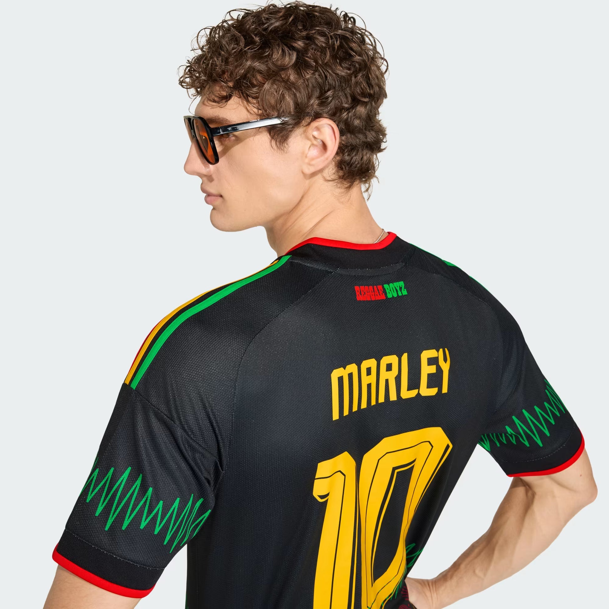 Men's Adidas Jamaica x Bob Marley Away Jersey - Black/Multicolor