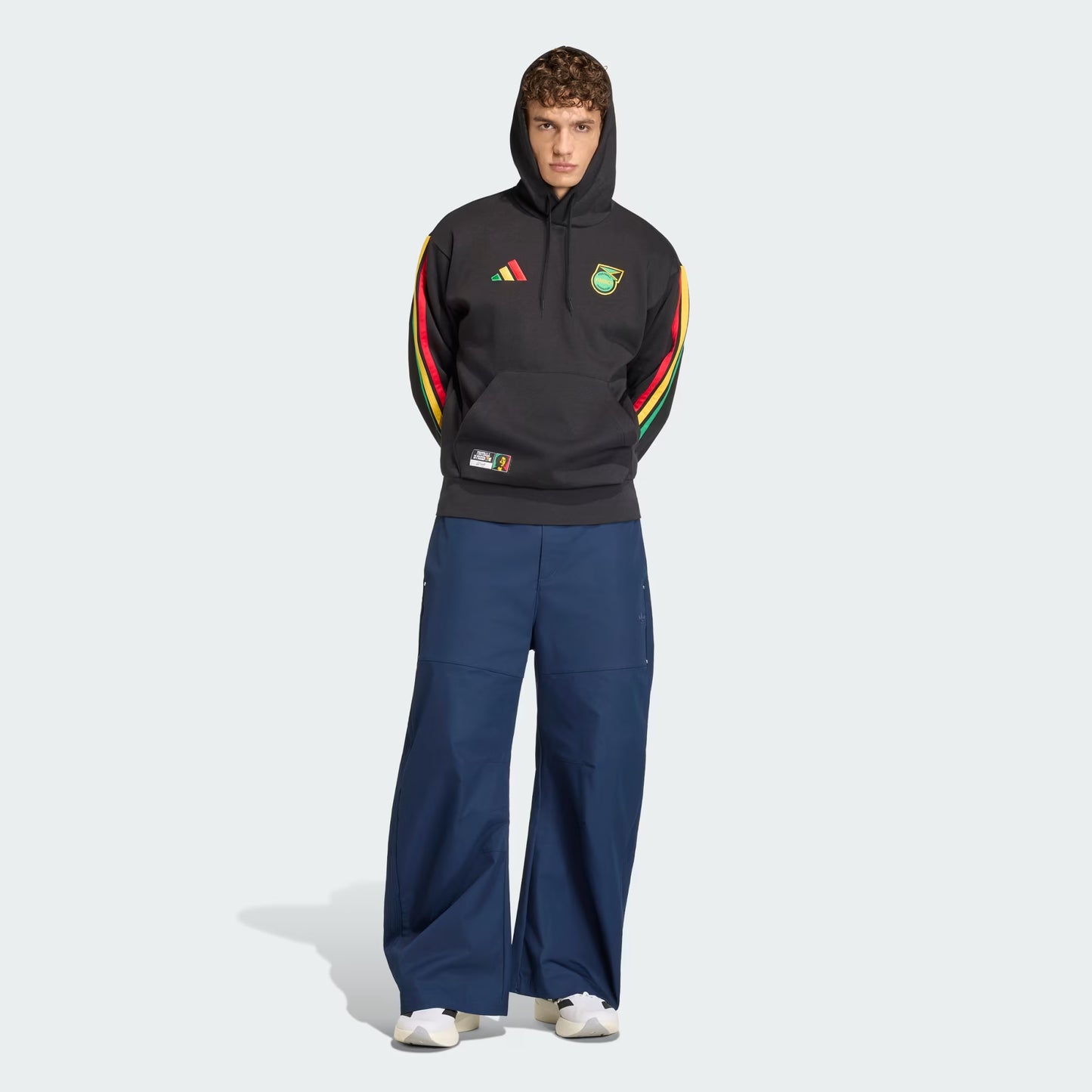 Men's Adidas Jamaica x Bob Marley DNA Fleece Hoodie - Black