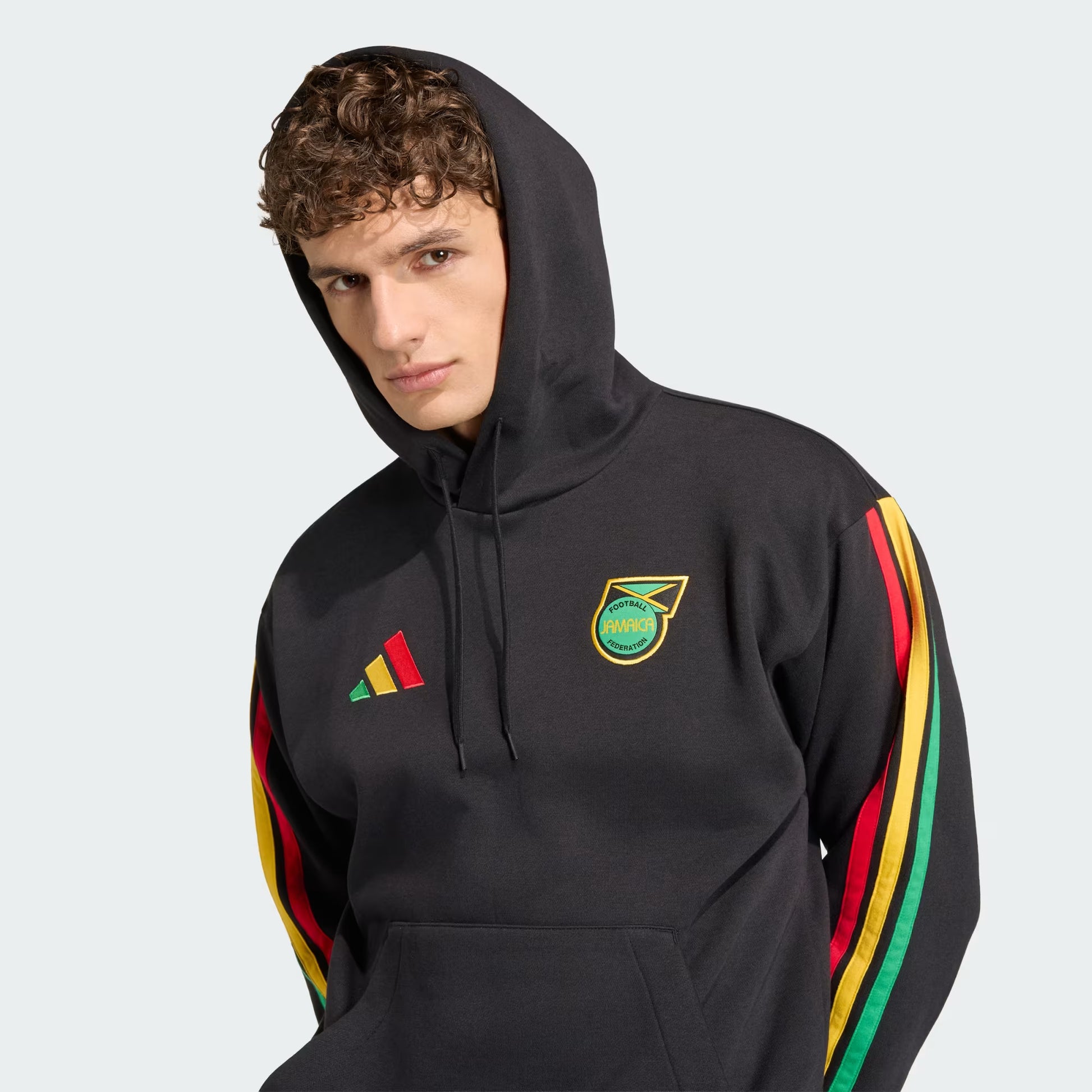 Men's Adidas Jamaica x Bob Marley DNA Fleece Hoodie - Black