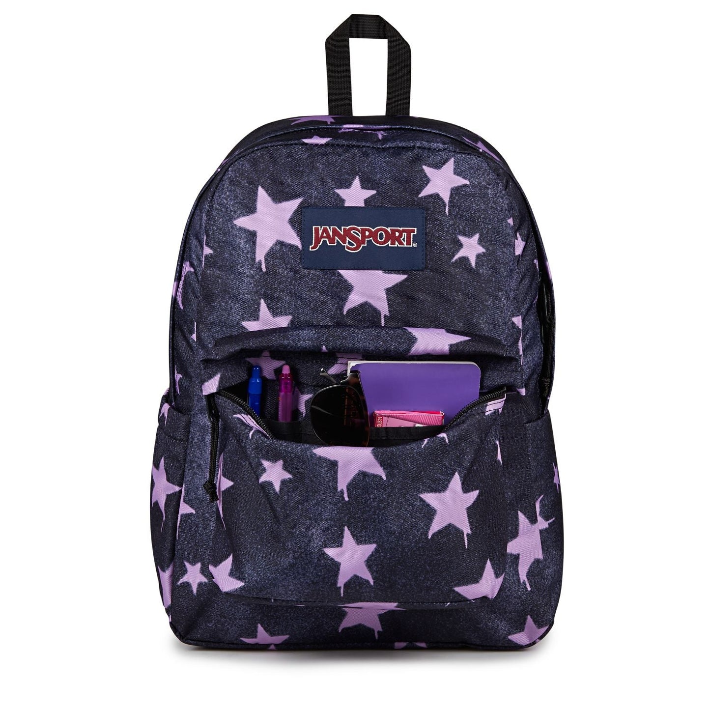 JanSport SuperBreak Plus Backpack - Spray Stars Pastel Lilac