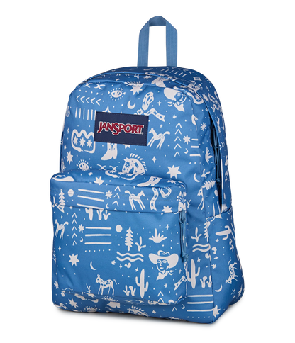 JanSport SuperBreak Plus Backpack -  Yeehaw and Horse / Elemental Blue