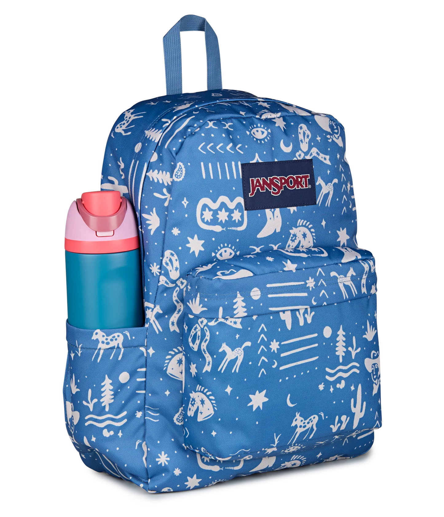JanSport SuperBreak Plus Backpack -  Yeehaw and Horse / Elemental Blue
