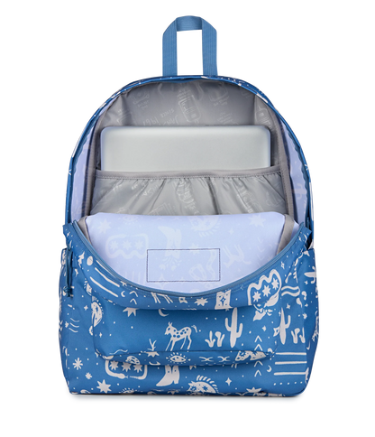 JanSport SuperBreak Plus Backpack -  Yeehaw and Horse / Elemental Blue
