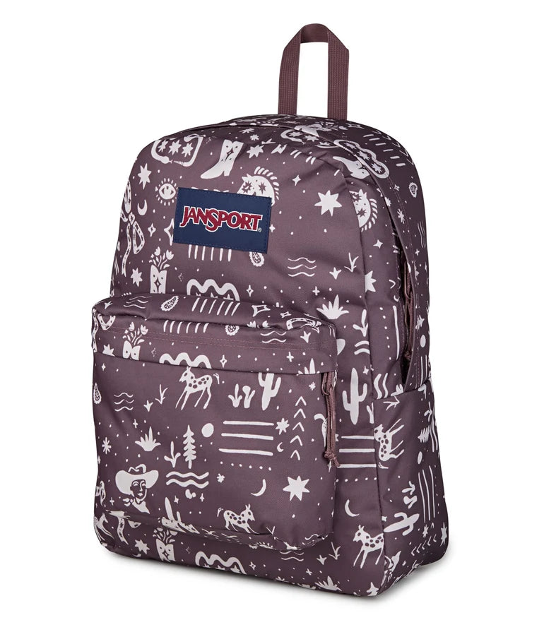 JanSport SuperBreak Plus Backpack - Yeehaw and Horse / Mahogany