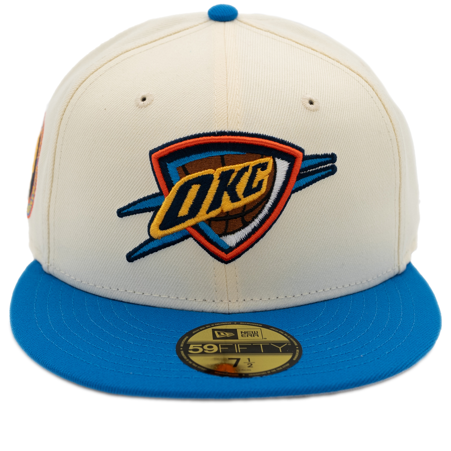 New Era Oklahoma City Thunder 59Fifty Fitted Hat - Chrome/ Blue