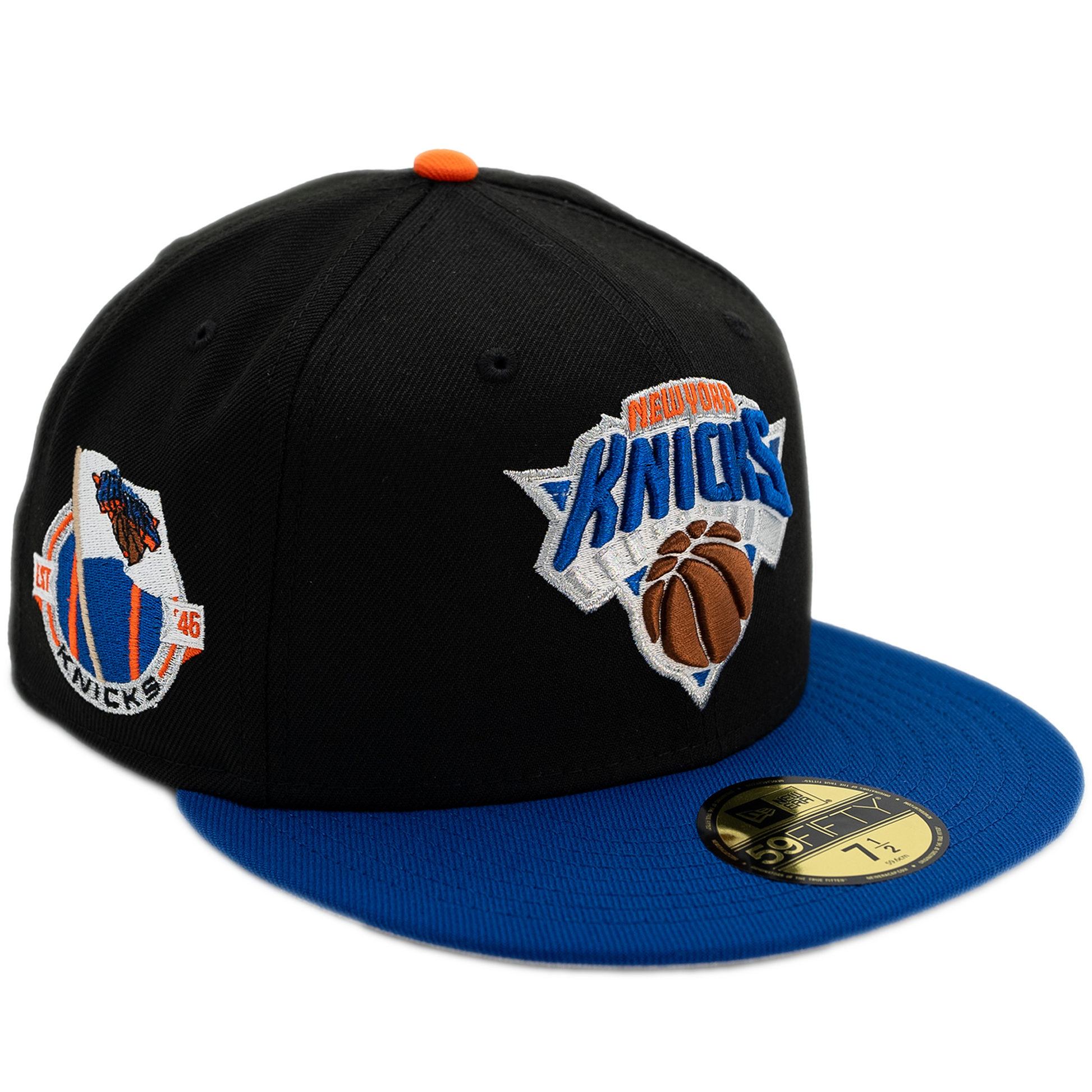 New Era New York Knicks 59Fifty Fitted Hat - Black/ Blue | Cool New Era New York Knicks 59Fifty Fitted Hat - Black/ Blue | Cool