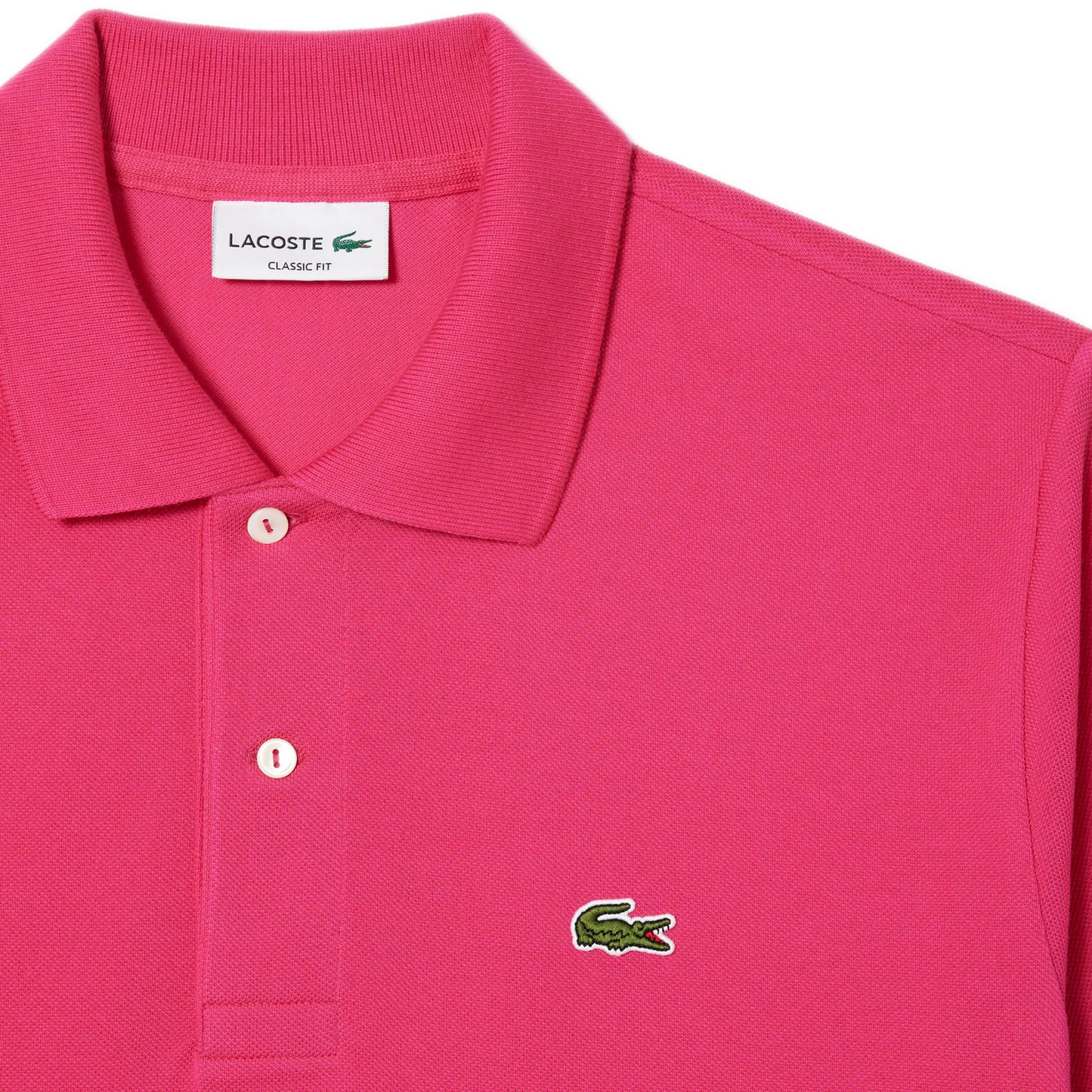 Men's Lacoste Classic Fit L.12.12 Pique Polo - Fushia Pink