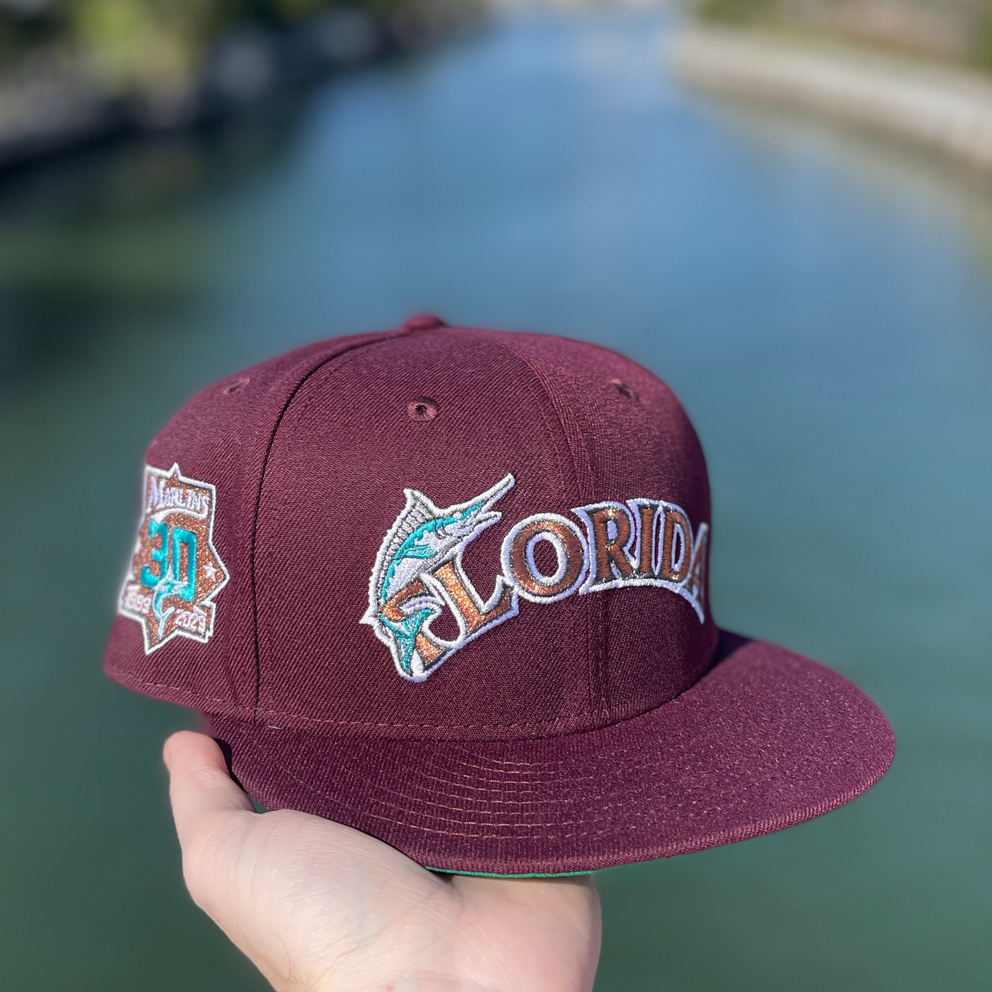 New Era Florida Marlins 59FIFTY Hat - Maroon