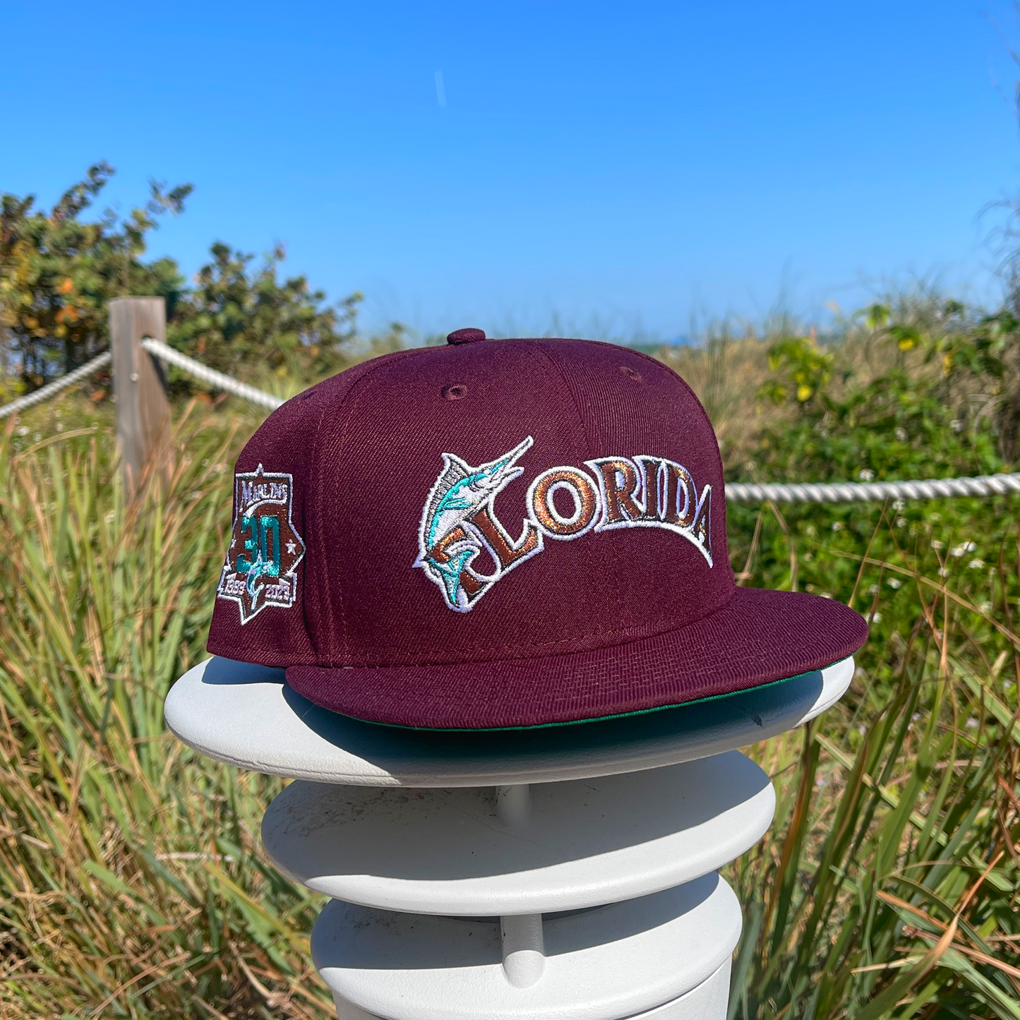 New Era Florida Marlins 59FIFTY Hat - Maroon