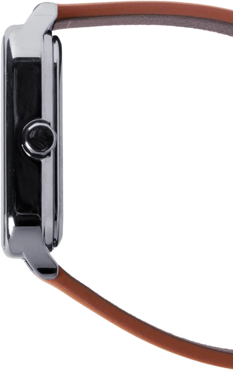 Casio Moon Phase MTP-M305LC-1AV Leather Watch - Tan/Black