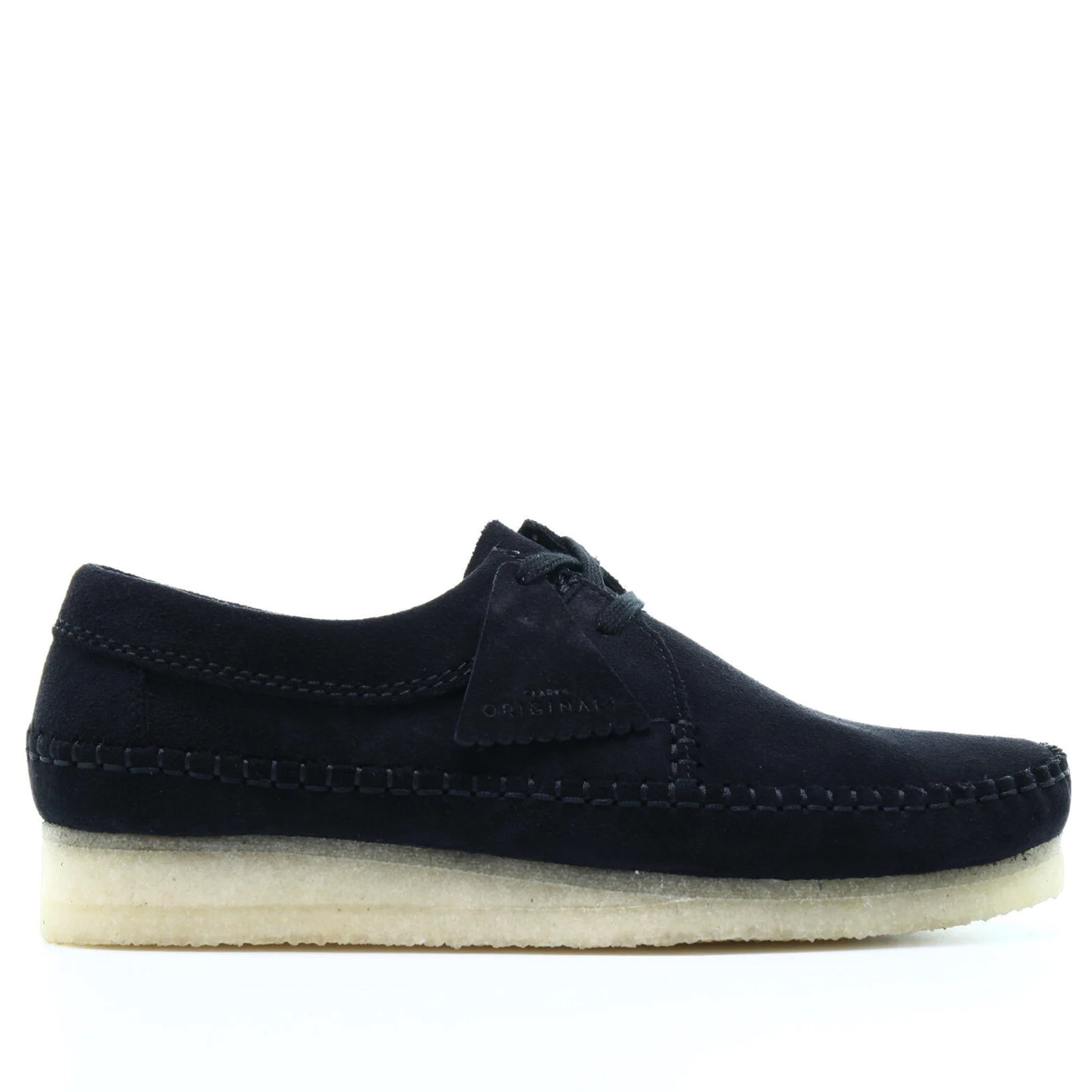 Men's Clarks Weaver Moccasins - Black Suede Black Suede