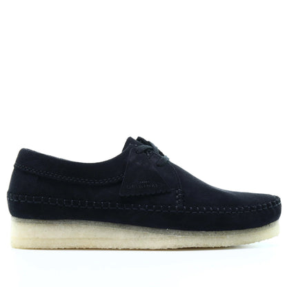 Men's Clarks Weaver Moccasins - Black Suede Black Suede