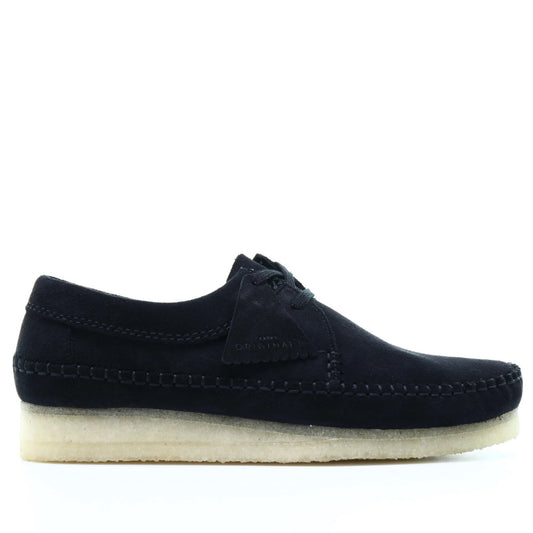 Men's Clarks Weaver Moccasins - Black Suede Black Suede