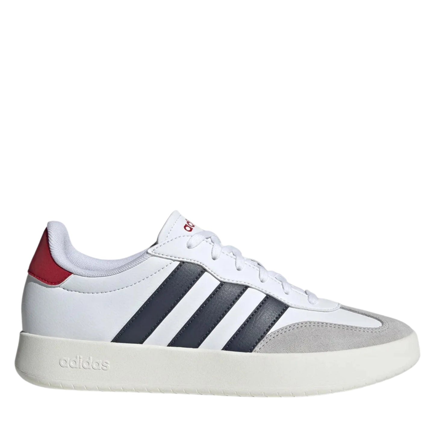 Men's Adidas Barreda Shoes - Cloud White/Shadow Navy/Better Scarlet