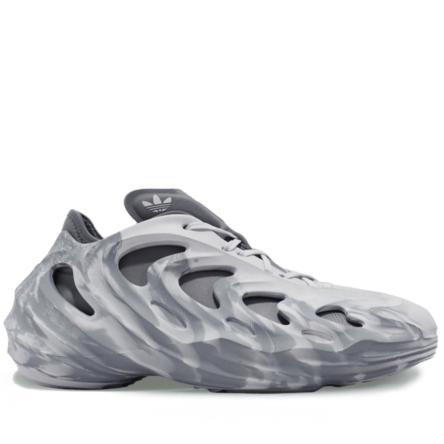 Gray Adidas sneaker on a white background