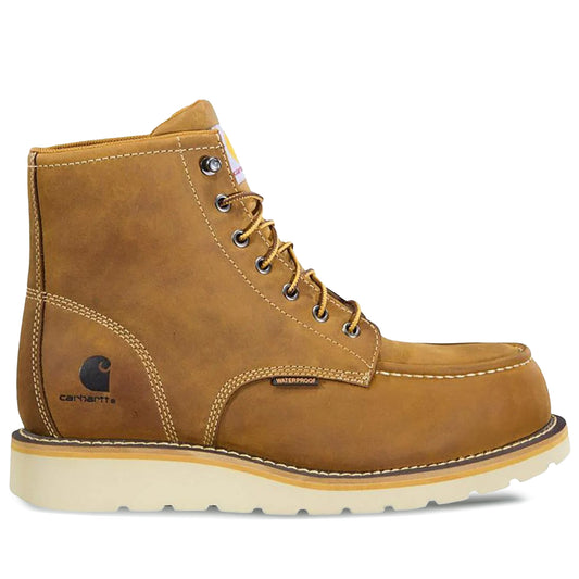 Carhartt Boots Men's Carhartt 6" Waterproof Moc Nano Toe Wedge Work Boot carhartt-brown