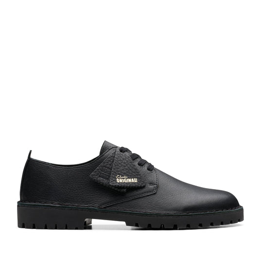 Men's Clarks Desert Rock Lo Leather - Black
