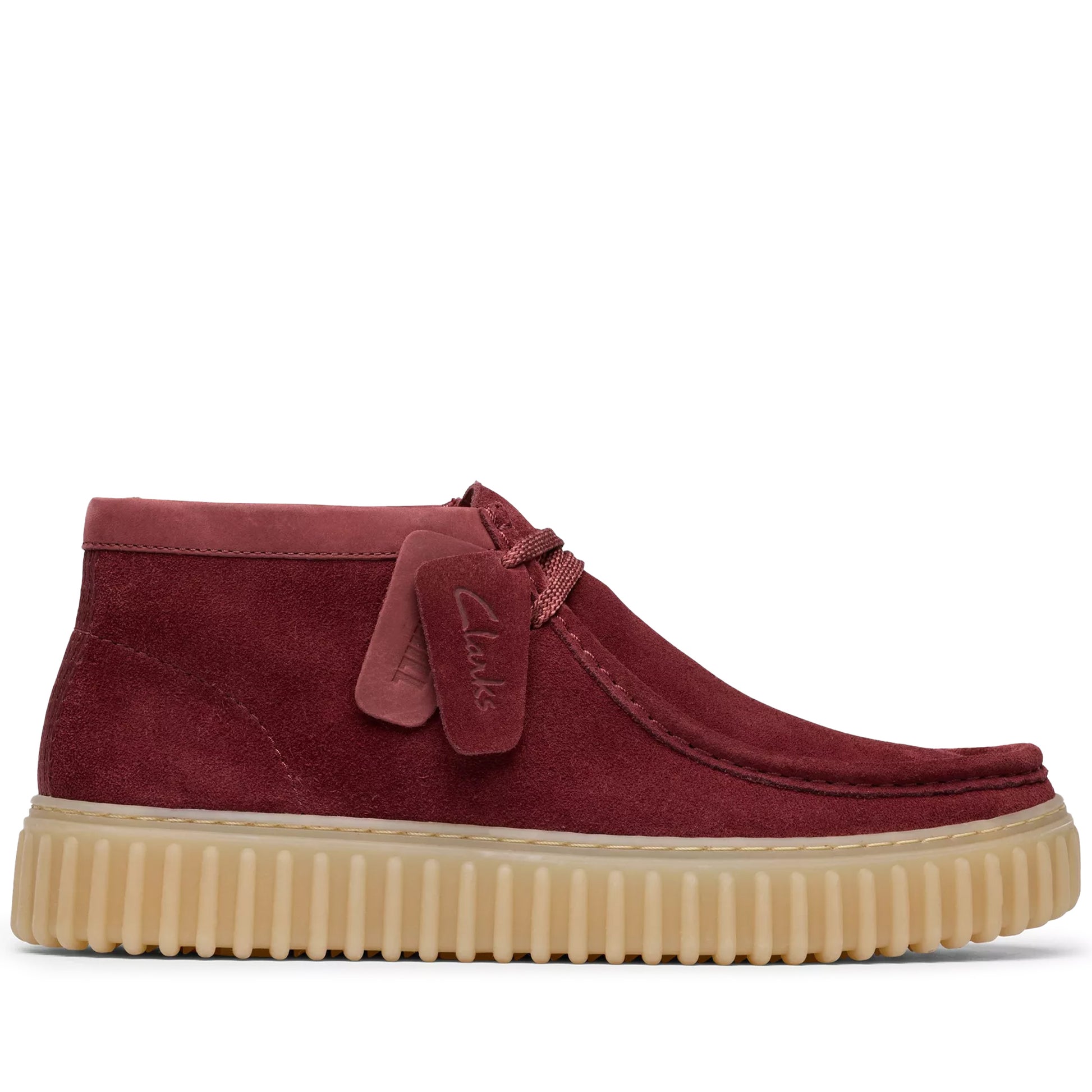 Men's Clarks Torhill Hi - Wine Suede