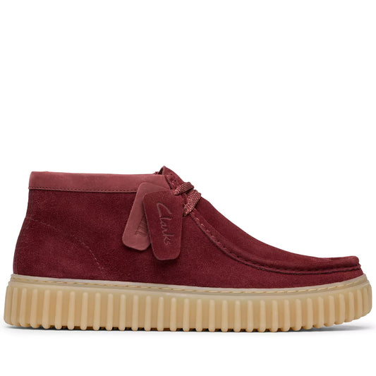 Men's Clarks Torhill Hi - Wine Suede