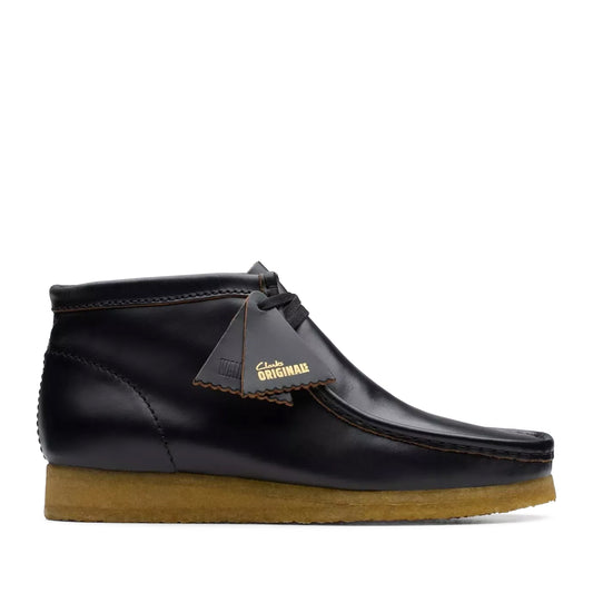 Men's Clarks Wallabee Leather Boot  - Black