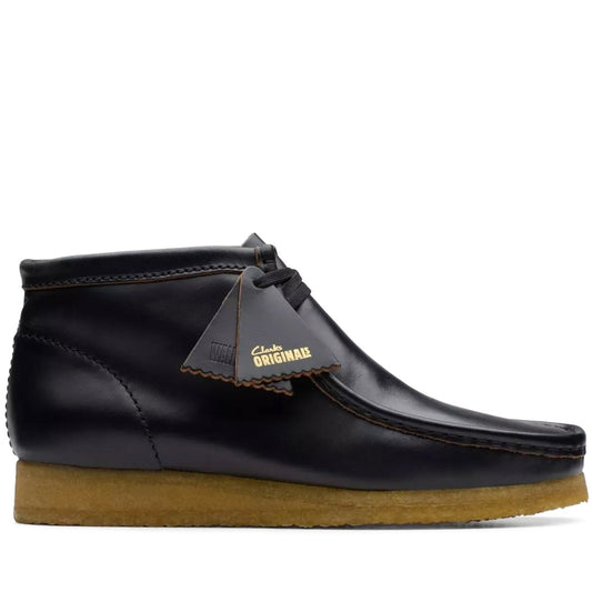 Men's Clarks Wallabee Leather Boot  - Black