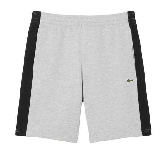 Men's Lacoste Cotton Fleece Colorblock Shorts - Black