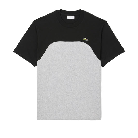 Men's Lacoste Cotton Jersey Colorblock T-Shirt - Black