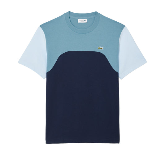 Men's Lacoste Cotton Jersey Colorblock T-Shirt - Blue