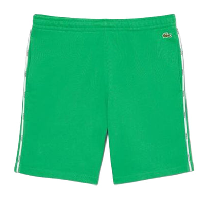 Men's Lacoste Logo Trim Cotton Fleece Shorts - Green