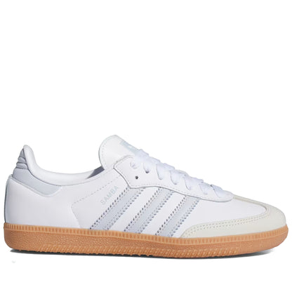 Women's Adidas Samba OG Shoes - Cloud White/Halo Blue