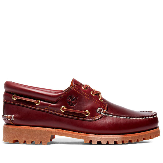 Men's Timberland 3-Eye Lug Boat Shoe - Burgundy