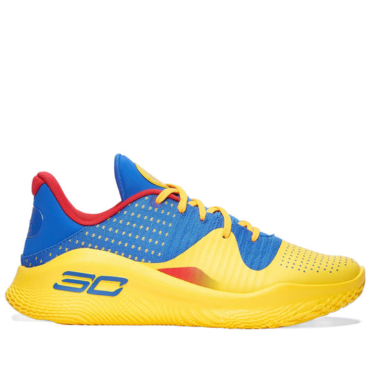 Men's Under Armour Curry 4 Low Flotro - Yellow/Blue