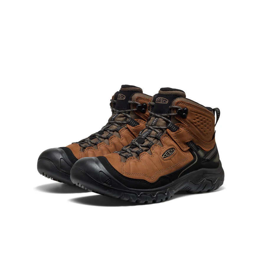 Men's Keen Targhee IV Mid Waterproof Hiking Boots - Bison/Black