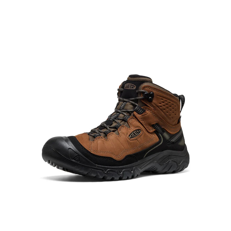 Men's Keen Targhee IV Mid Waterproof Hiking Boots - Bison/Black