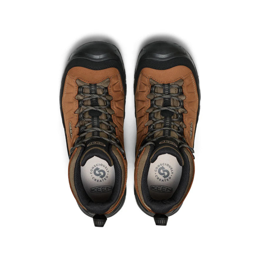 Men's Keen Targhee IV Mid Waterproof Hiking Boots - Bison/Black