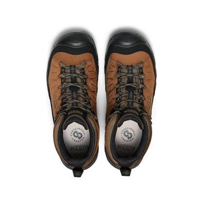 Men's Keen Targhee IV Mid Waterproof Hiking Boots - Bison/Black