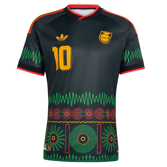Men's Adidas Jamaica x Bob Marley Away Jersey - Black/Multicolor Black Multicolor