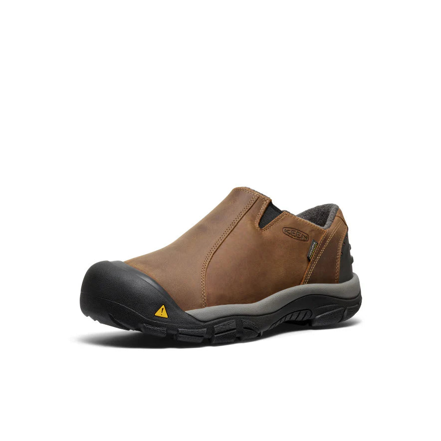 Men's Keen Brixen Low Slip On - Slate Black/Madder Brown