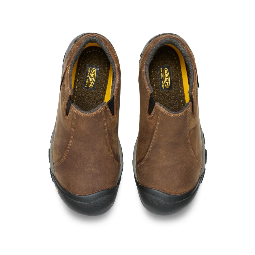 Men's Keen Brixen Low Slip On - Slate Black/Madder Brown