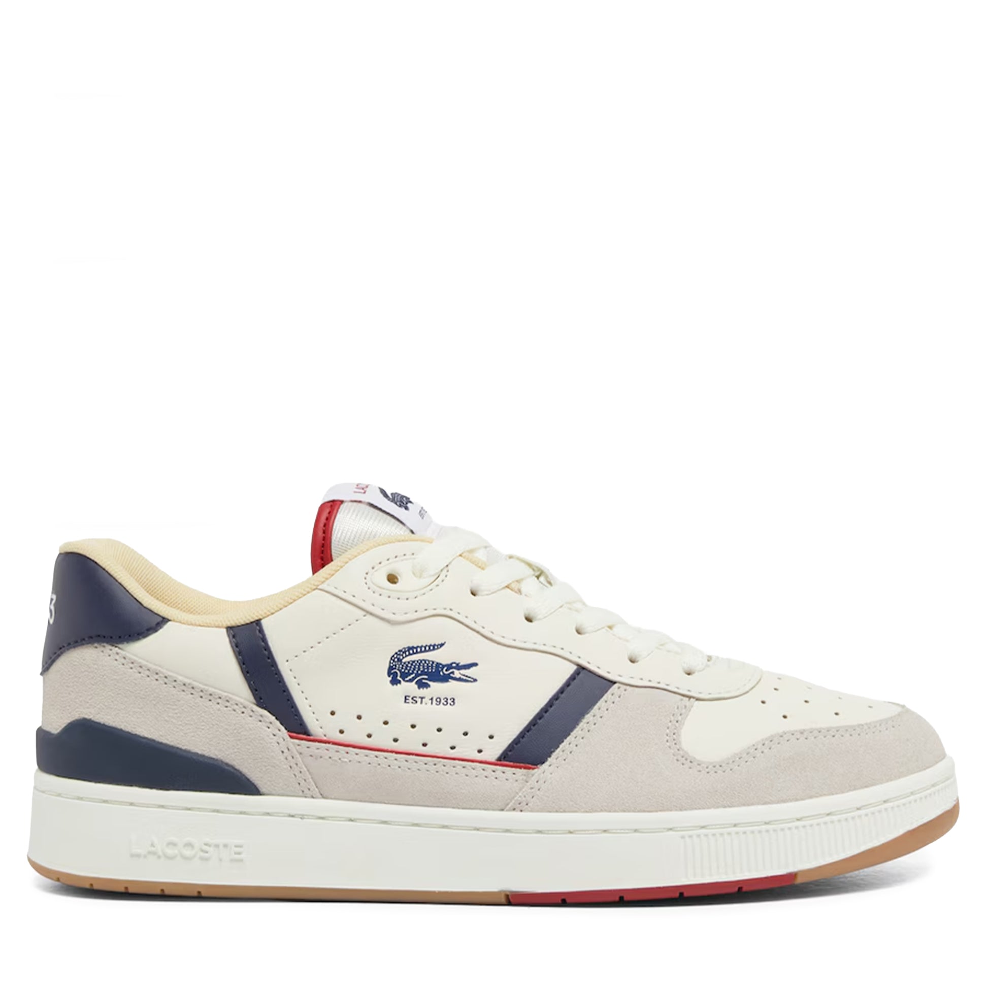 Men's Lacoste T-Clip Set Leather - White/Gum White Gum