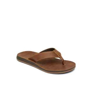 Men's Ojai Classic Leather And Suede Sandals - Dark Brown