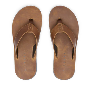 Men's Ojai Classic Leather And Suede Sandals - Dark Brown
