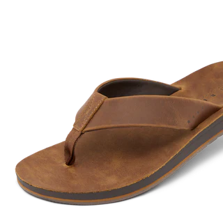 Men's Ojai Classic Leather And Suede Sandals - Dark Brown