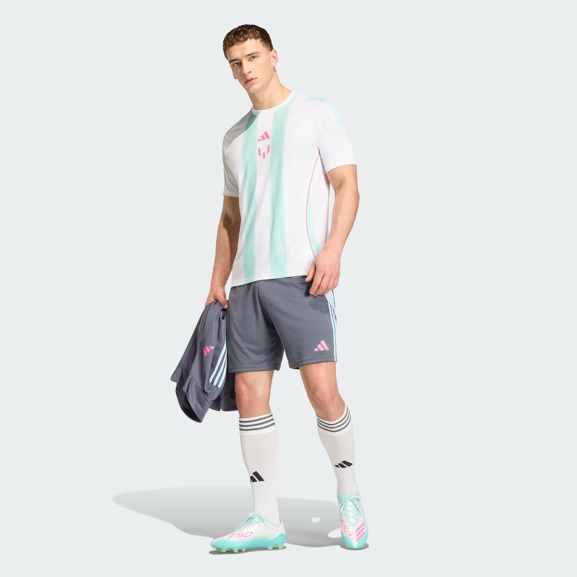Adidas Messi Shorts - Aurora Onix / Semi Flash Aqua