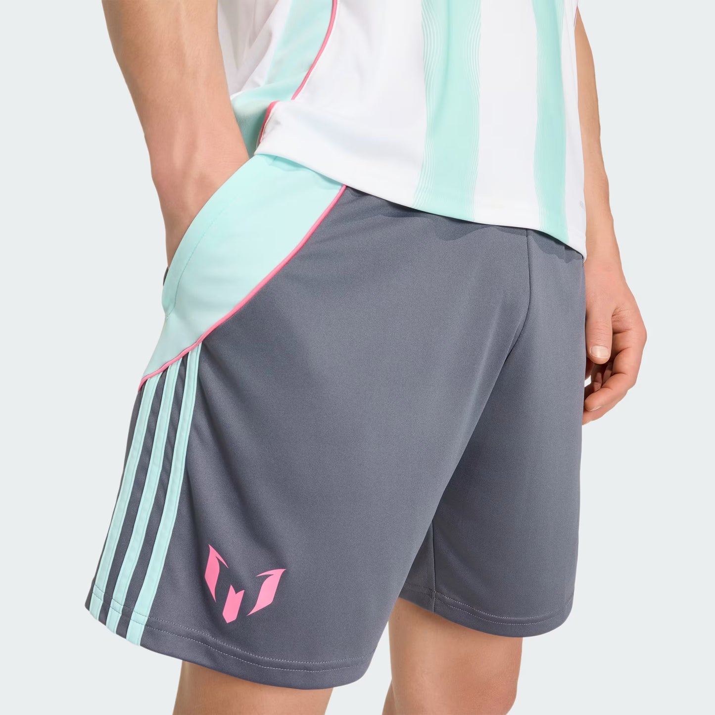 Adidas Messi Shorts - Aurora Onix / Semi Flash Aqua