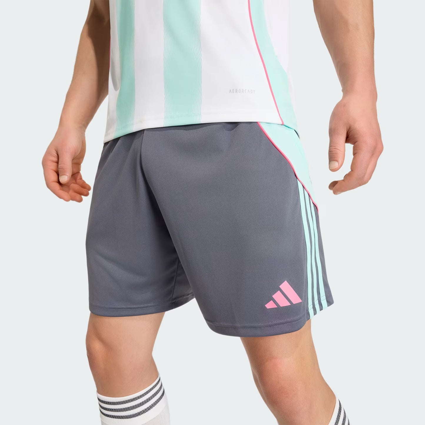 Adidas Messi Shorts - Aurora Onix / Semi Flash Aqua