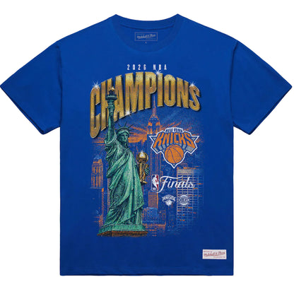 Mitchell & Ness New York Knicks 2026 NBA Finals Champions City T-Shirt  - Royal Blue