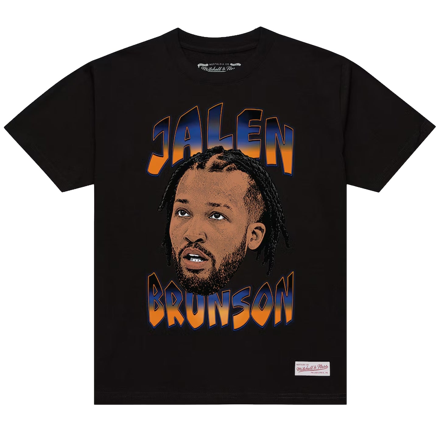 Mitchell & Ness New York Knicks Big Face Player Jalen Brunson T-Shirt - Black